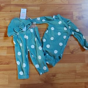 Baby 6m Teal Side Snap Set